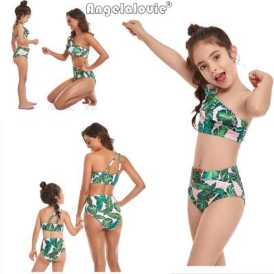 China 2022 Women Mother Daughter Bikini Swimwear Parent-child Swimwear Tassel Antibacterial Wholesale High Quality Nylon Swimming Suit for sale