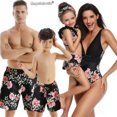 China 2022 New Antibacterial Parent-child Swimsuits Beget Men Women Boys Girls Swimwear Mommy and Me To Equip Family Matching Swimwear for sale