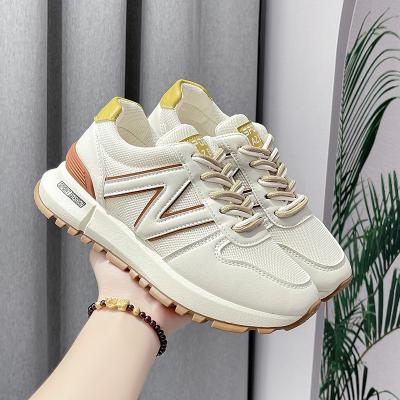 China Breathable Clunky Sneakers for women in Quanzhou 2023 new thick bottom increase women breathable casual sneakers for sale