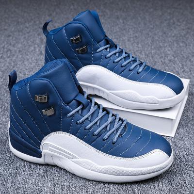 China High Top Basketball Shoes Men Quanzhou basketball shoes AJ12 new male shoes youth sports training rubber non-slip sports shoes for sale