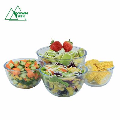 China Viable Glass Salad Bowl Set Heat Resistant Glass Mixing Bowl for sale