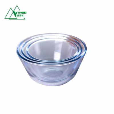 China Glass Salad Bowl Sustainable Containers Nesting Bowls Set With Lid Ensaladera for sale