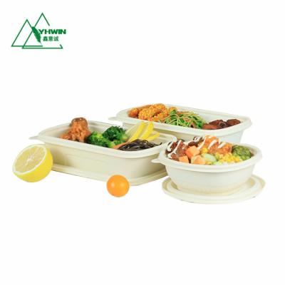 China Modern Disposable Biodegradable Sugarcane Bagasse Take Out Food Packaging Containers for sale