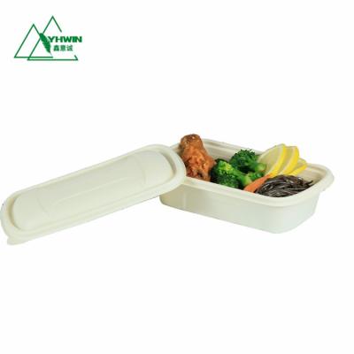 China Eco Friendly 100% Biodegradable Food Packaging Containers Quick Lunch Box With Lid for sale