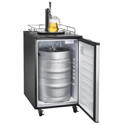 China Hot Selling China Made Single Taps Draft Beer Kegerator Beer Dispenser Beer Cooler 128L Beer Kegerator for sale