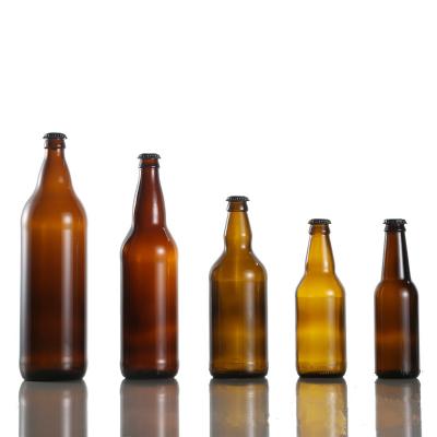 China Hot Sale 330ml Custom Beverage Beer Bottle Glass Bottles For Oil Glass Bottles With Cork for sale