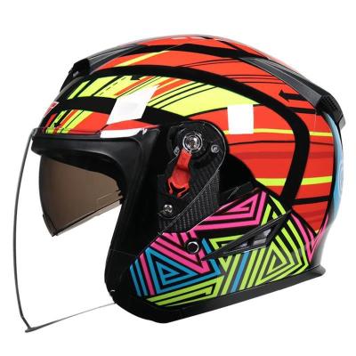 China High Quality Double Face Helmet Half Visor Motorbike Helmet Motorcycle Helmets for sale