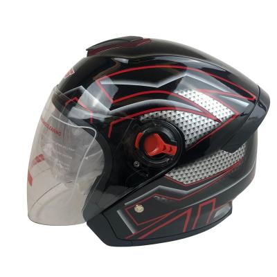 China Half Helmet Motorcycle Helmets For Sale With Double Sun Visor For Women And Men Electric Scooters Helmets for sale