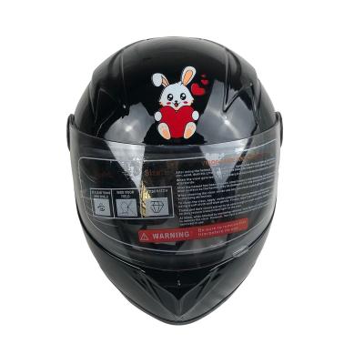 China Fashionable Kids Safety Helmet For Boys And Girls Full Face Helmet Black Color Helmet For Kids Motorcycle Children for sale