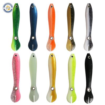 China PESCA ABS plastic soft bait 10cm hot sale plastic 6g loach simulation with eyelet hole on tail vivid swimming bionic soft fishing lure for sale