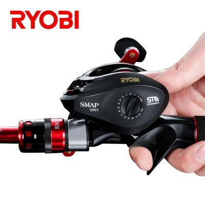 China RYOBI SMAP Baitcast Reel Max Drag 5KG 5+1BB Gear Ratio 6.1:1 Saltwater Fishing Reels Peche SMAP for sale