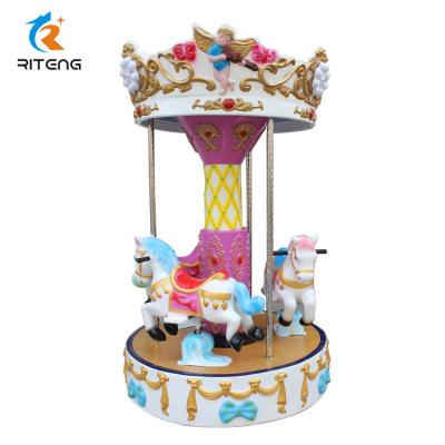 China Indoor Game Machine Carousel 3 Seaters Mini Carousel Amusement Park Kiddie Ride Popular Amusement Park Small For Sale for sale