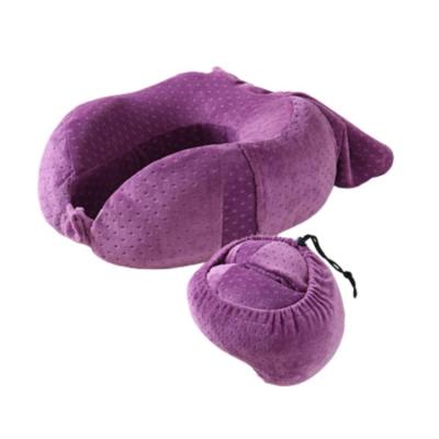 China Wholesale high quality China solid color u memory foam plush pillow for car for sale