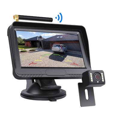 China 648x512pixels 1080P Digital Wireless Backup Camera System 4.3 Inch Monitor Rear View Camera For Trucks Front View Camera System Radio for sale