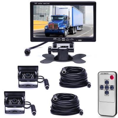 China *600 2 Inch 1024*RGB [3] Input 7 Inch Front Video Recorder Car Kit Monitoring System And AHD 1080P Full HD Dual Lens Rear Backup Camera For Truck for sale