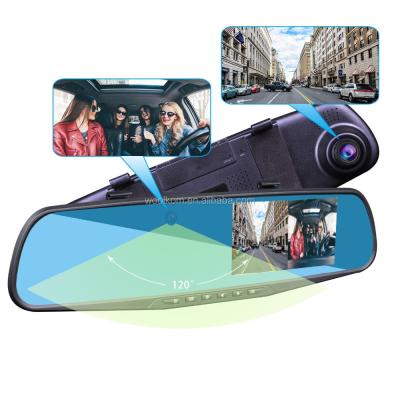 China Cycle recording 4.3inch mirror display1080P AR0330 mirror sensor car dvr with WDR and parking guard for sale