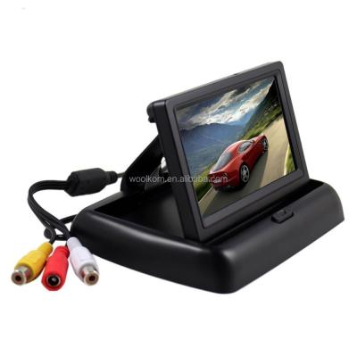 China HD 800x480 Pixels 4.3 Inch LCD Foldable Car Color TFT Rearview Security Reverse Monitor 4.3