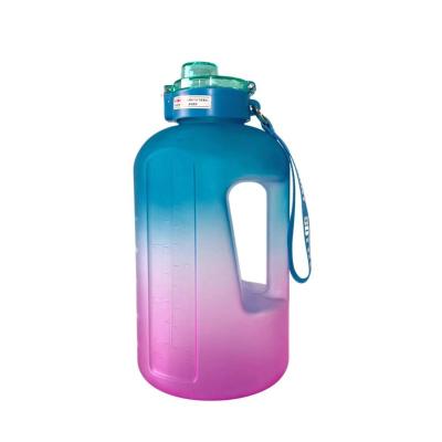 China Sale 2.2l Leak Proof Fitness Bottle Water Stored With Outdoor Flip Lid Time Marker Gym for sale