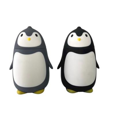 China Sustainable Wholesale Glass Bottle Glass Drink Bottle Mini Cute Penguin Shape Glass Bottles for sale