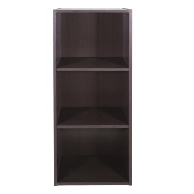 China US DROPSHIP 3 Tiers Wooden Open Shelf Office Bookshelf 3 Tiers Home Living Bookcase for sale