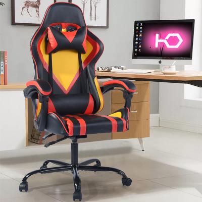 China Custom Leather Gaming Chairs (Height) 360 Degree Swivel Gaming Chair RGB High Quality Adjustable Ergonomic Computer Gaming Chair for sale