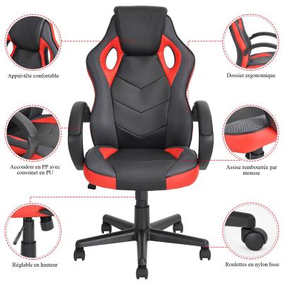 China High Quality High Back Adjustable Swivel Gaming Chair RGB Gaming Chair Ergonomic Racing Computer Gaming Chairs (Height) Adjustable for sale