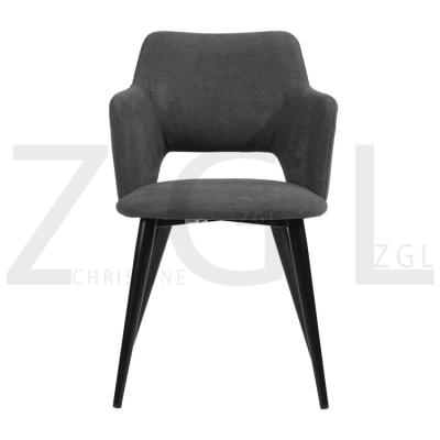 China Modern OEM Home Furniture Nodic Fabric Dining Table Chairs Elegant Velvet Modern Outdoor Dining Chairs With Metal Legs for sale