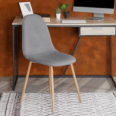 China E-Commerce Goods RTS Dropship KD Designer Dining Chairs Fabric Seat & EU Wholesale Home Mid Century Modern Transfer Legs Furniture Beech Wood for sale