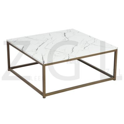 China Easy Assemble Simple Design High Quality Modern Marble Coffee Table End Table Console Top Smart Tea Table for sale