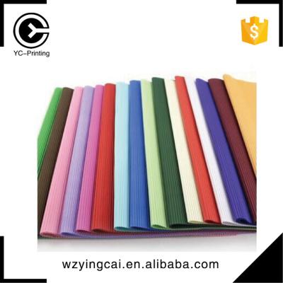 China Waterproof High Quality Rose Wrapping Flower Colorful Corrugated Crepe Paper For Packaging for sale