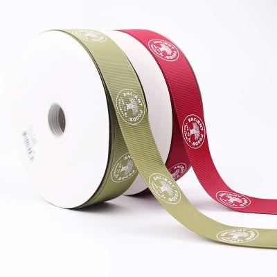 China Wholesale Custom Ribbon From Recyled China Supplier With Logo Polyester Printed Satin Ribbon for sale