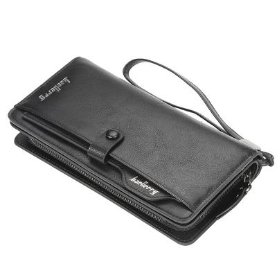 China Other Retro Business Men Cell Phone Bag Large Capacity Long Zipper Wallet for sale