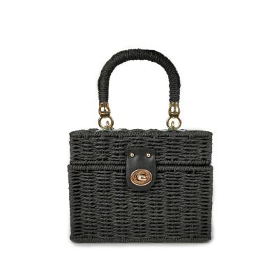 China Locking Hot Sale Fashion Ladies Fit Straw Handbags Custom Casual Zipper Shoulder Bags for sale