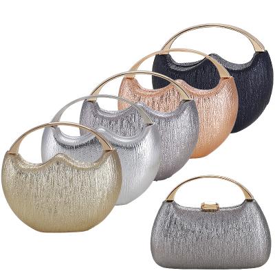 China 2021 new style ladies metal handbag high quality banquet bag party bags women for sale