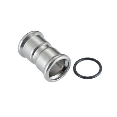 China Industrial Stainless Steel Press Pipe Fittings SS304 SS316L Straight Connector for sale