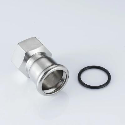 China Stainless Steel 304 316 Press Female Adapter With Threaded End for sale