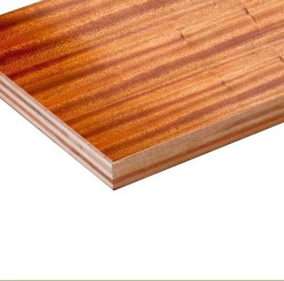 China Contemporary 18mm sapele MDF board for furniture with good grains and color for sale