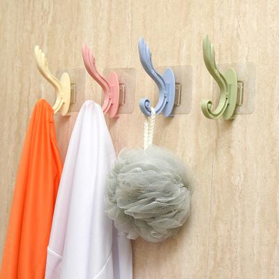 China Creative Bohemian Feather Styling Seamless Squishy Door Hook Coat Backpack Storage Hook Large Coat and Back Hat Hook for sale