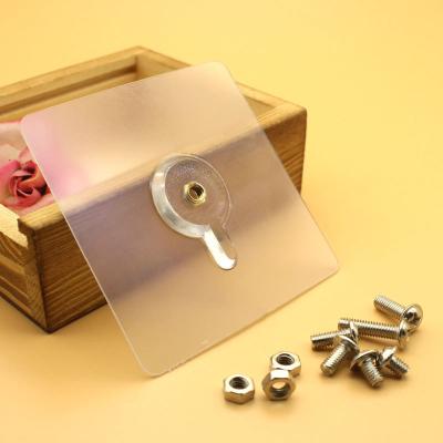 China Round Screw Sticker Non-listing Wall Hanging Sucker Punch Free Self-adhesive Stickers Describe Hook Nail Holder Door Hanger for sale