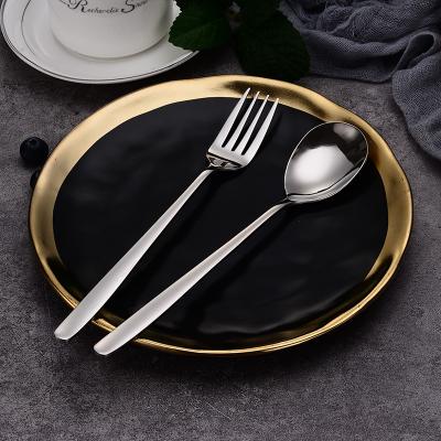 China Sustainable Wholesale Flatware Set Restaurant Silverware Fork Spoon Stainless Steel Cutlery Set Stainless for sale