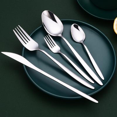 China Factory direct viable restaurant hotel gold cutlery 410 stainless steel flatware set for wedding for sale