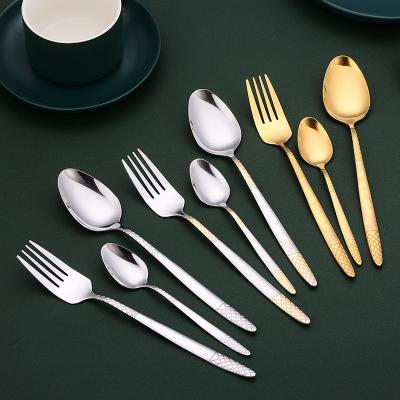 China New Style Viable Flatware Set Mirror Polish Knife Fork Spoon Luxury Wedding Polish Cutlery for sale