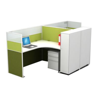 China Modern Durable White Desk T Shaped 2 Person Office Desk Cubicle Workstation for sale