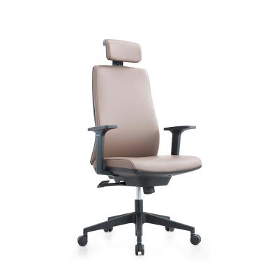 China (Size)Adjustable High Back Adjustable Leather Office Swivel Chair Office Chair Leather Office Furniture for sale