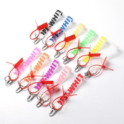 China Plastic Wristband Clear Clear PVC Fashion Design Jelly Short Lanyard Cloths Phone Camera Jeans Bag Main Chained Accessory OUCH for sale