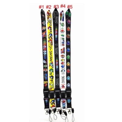 China Hot New Product Nylon Neck Lanyard Game Cartoon Detachable Nylon Tie Key Chain Lanyards For Mobile Phone Card Holder Wholesale for sale