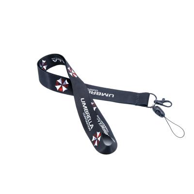 China Resident Evil Umbrella Corporation Polyester Neck Lanyard Design Soft Silky Key Chains Lanyards For Cell Phone Card Holder Wholesale for sale