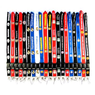 China Polyester 20 Teams Soccer Neck Lanyard Football Camera Key Chain Cool Design Lanyards For Phone Card Key Holder Fans Gift Wholesale for sale