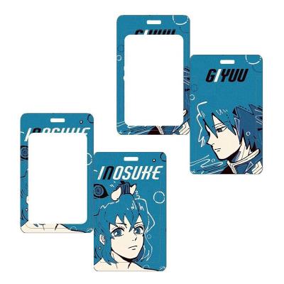 China Fashion Demon Slayer Anime ID Card Holder Multiple Styles Slide Cover Name Tag Bus Badge Holders Promotional Gift For Kids Fans for sale