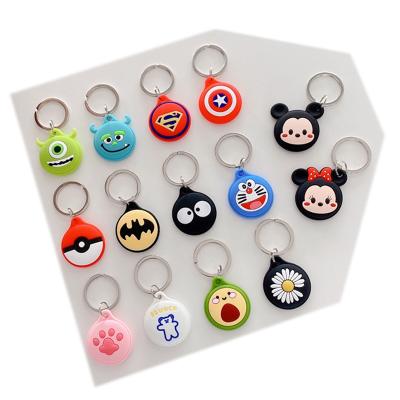 China For Airtags Suitable for Anti-lost Apple Location Tracker Silicone Sleeve Cartoon Key Chain Wholesales Air Tags Protective Air Tags for sale